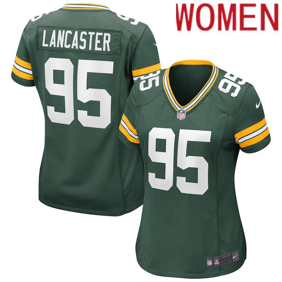 Women Green Bay Packers #95 Tyler Lancaster Nike Green Game NFL Jersey
